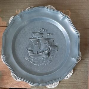 Metal Plate 3-D Wall Art Pirate Ship  8½ "  Hook Booty Seafarer Sailor